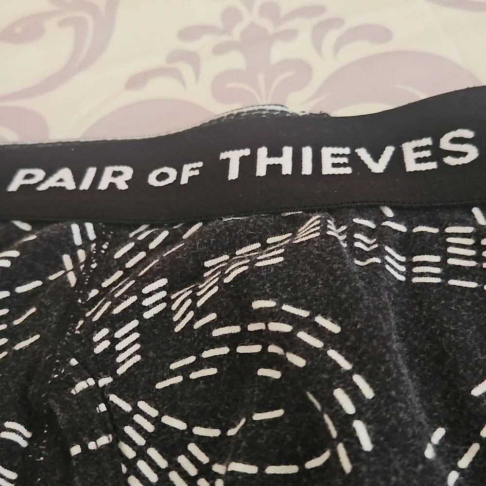 Pair Of Thieves Brief Cotton Blend Soft touch Opening In Front B&W Size S
